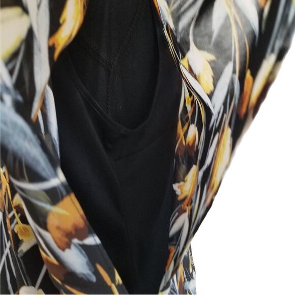 THALIA SODI Women's Blouse Cold Shoulders Multicolor Short Sleeve Size L/G - Picture 8 of 10